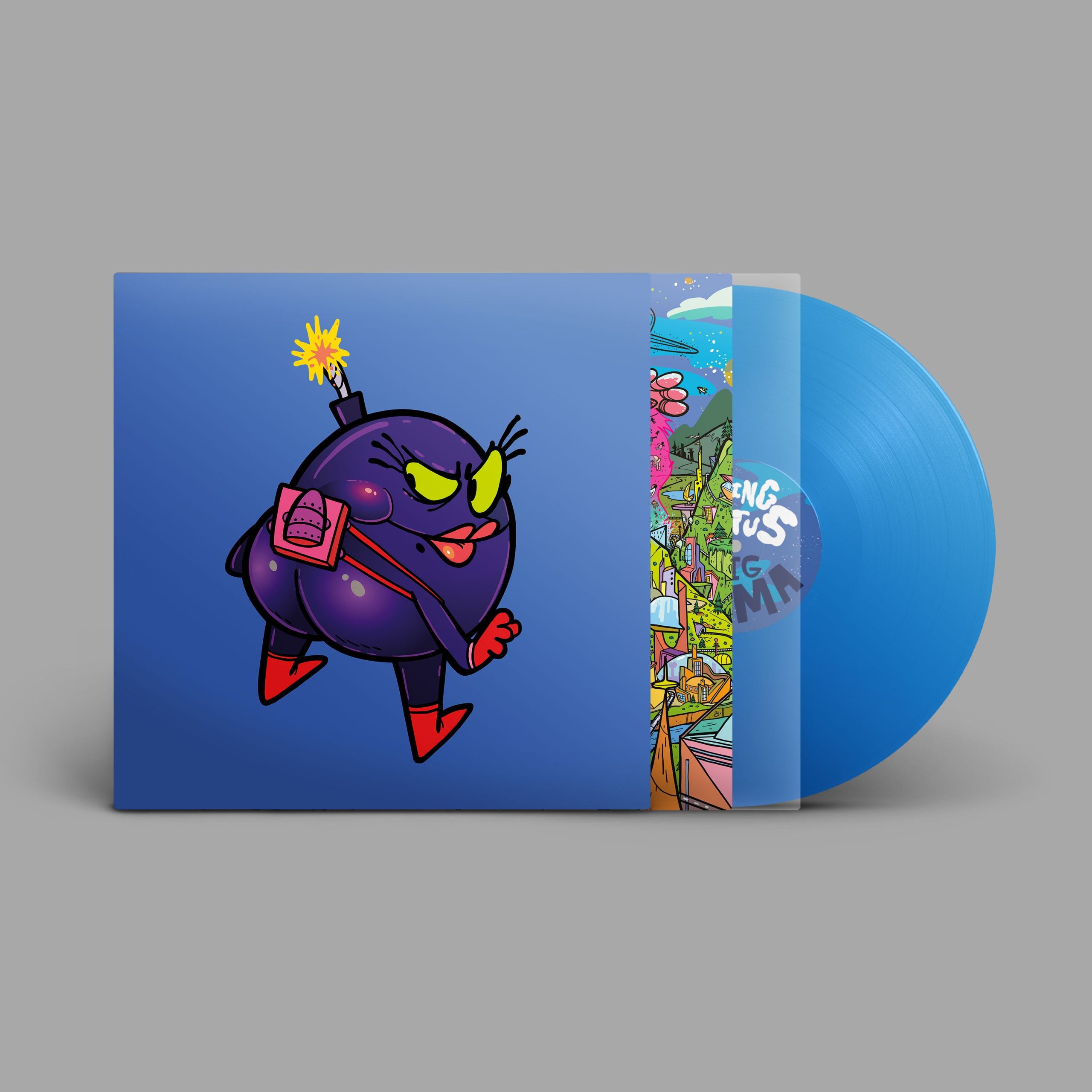 BIG MAMA: Blue Vinyl 12″  EP w/ Screen-Print Sleeve