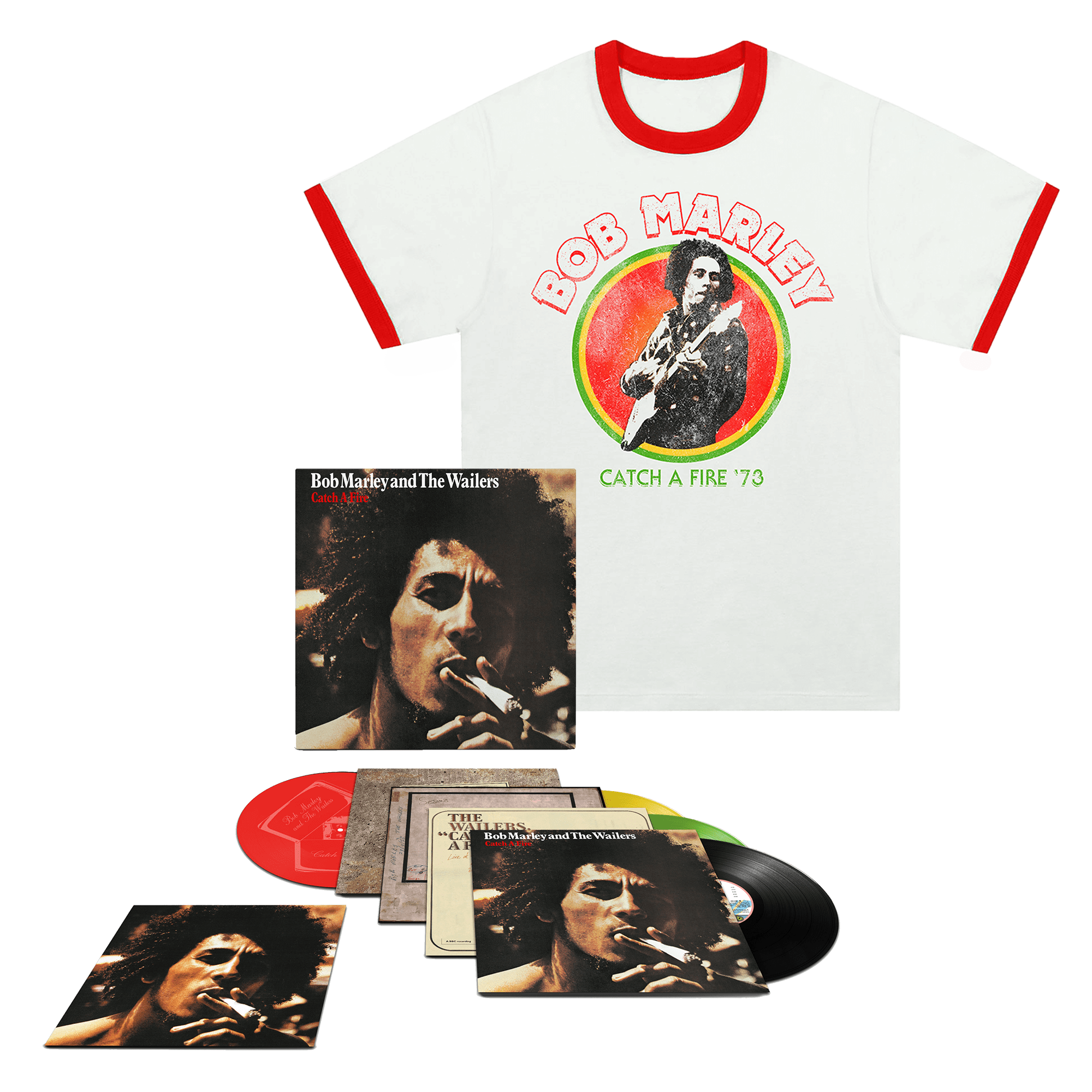 Catch A Fire (50th Anniversary): Exclusive Colour Vinyl 3LP/12″ + Ringer T-Shirt