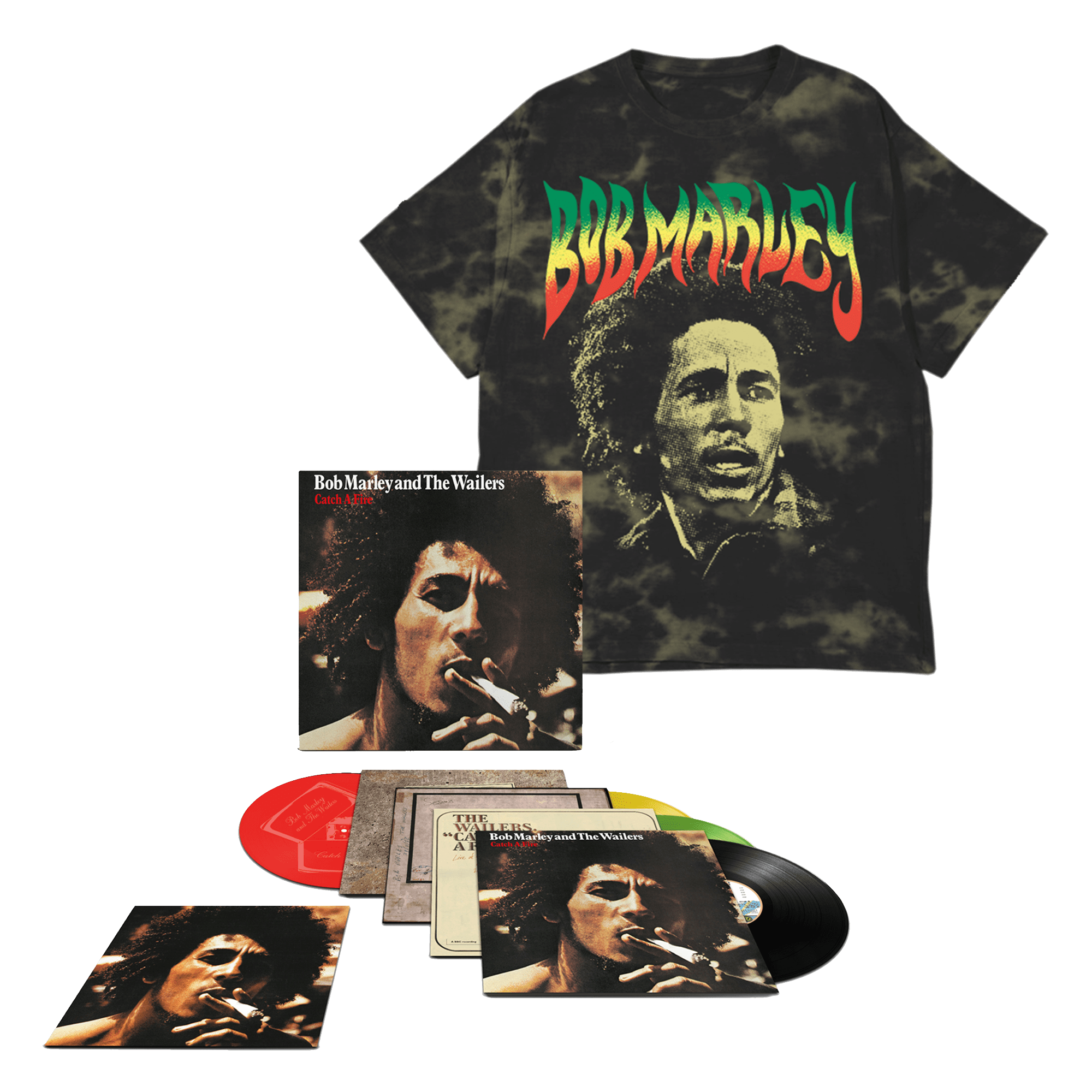 Catch A Fire (50th Anniversary): Exclusive Colour Vinyl 3LP/12″ + Tie Dye T-Shirt