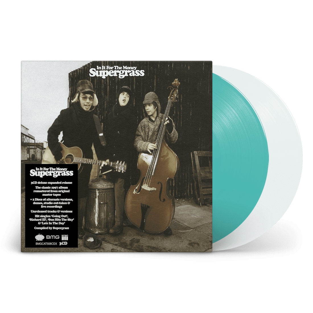 In It For The Money: Remastered Expanded Edition Turquoise Vinyl LP  & White Vinyl 12″