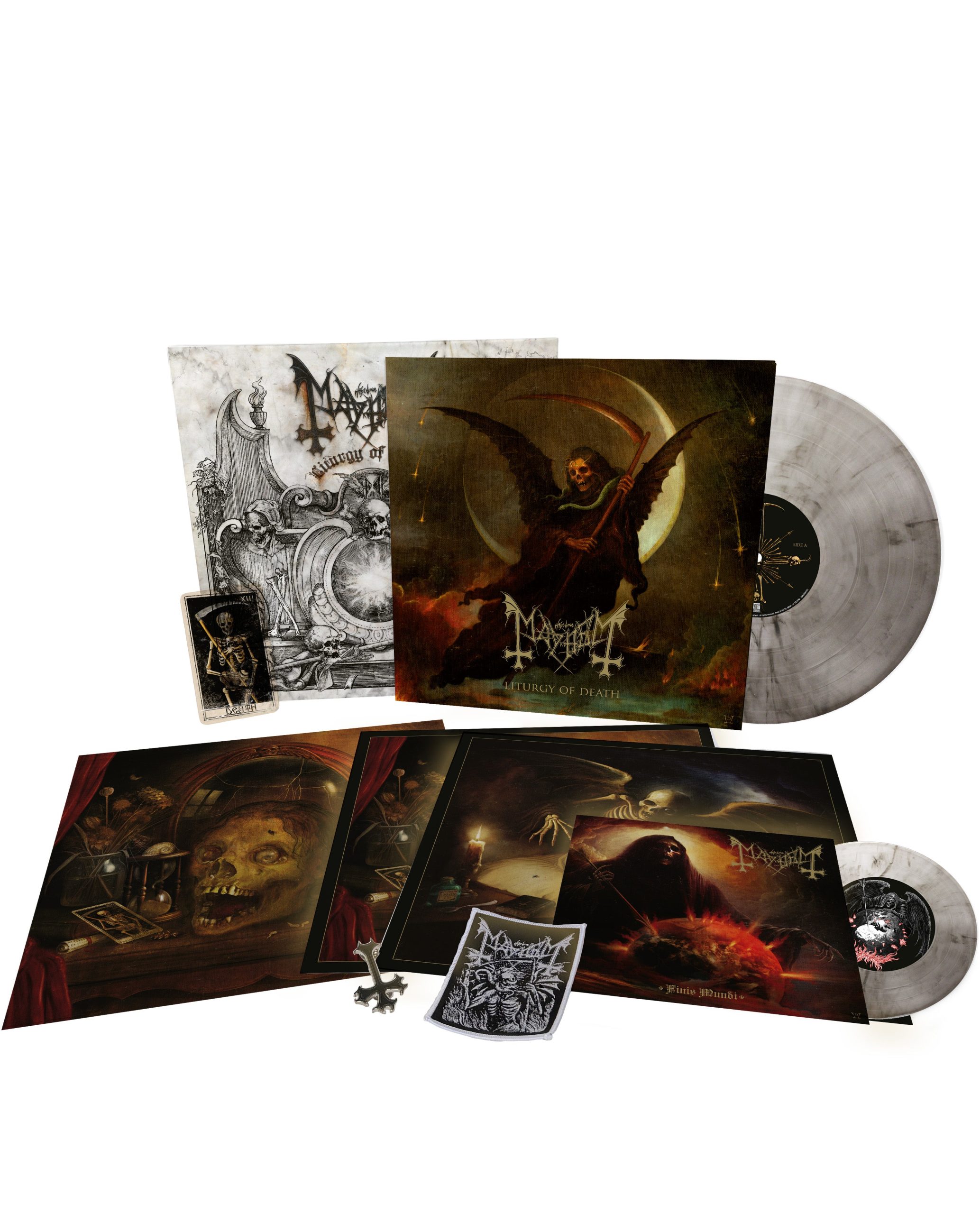 Liturgy of Death: Deluxe Clear & Black Marbled Vinyl LP + 7″ Box Set