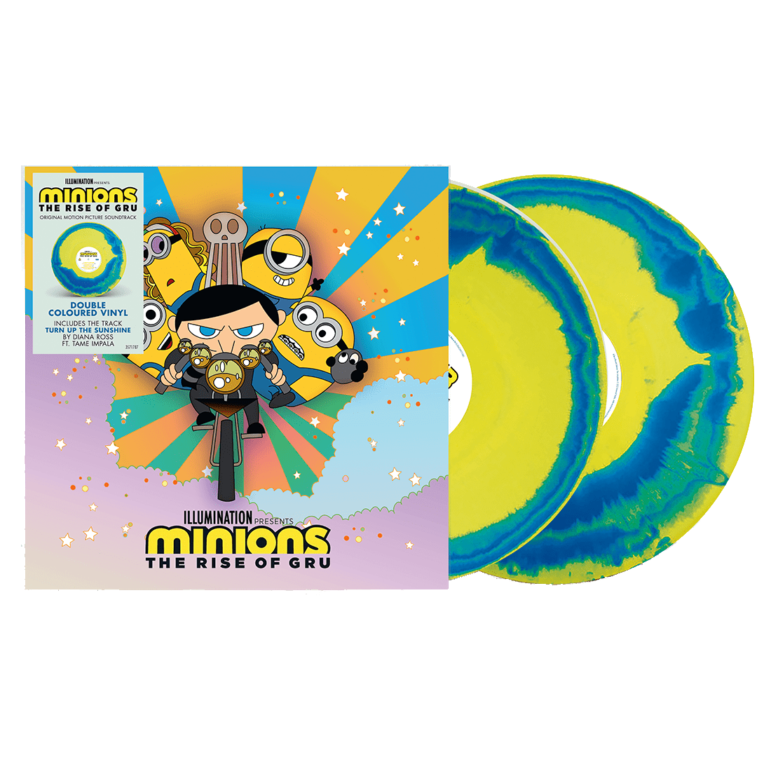 Minions – The Rise Of Gru: Limited Yellow & Blue Swirl Vinyl 2LP