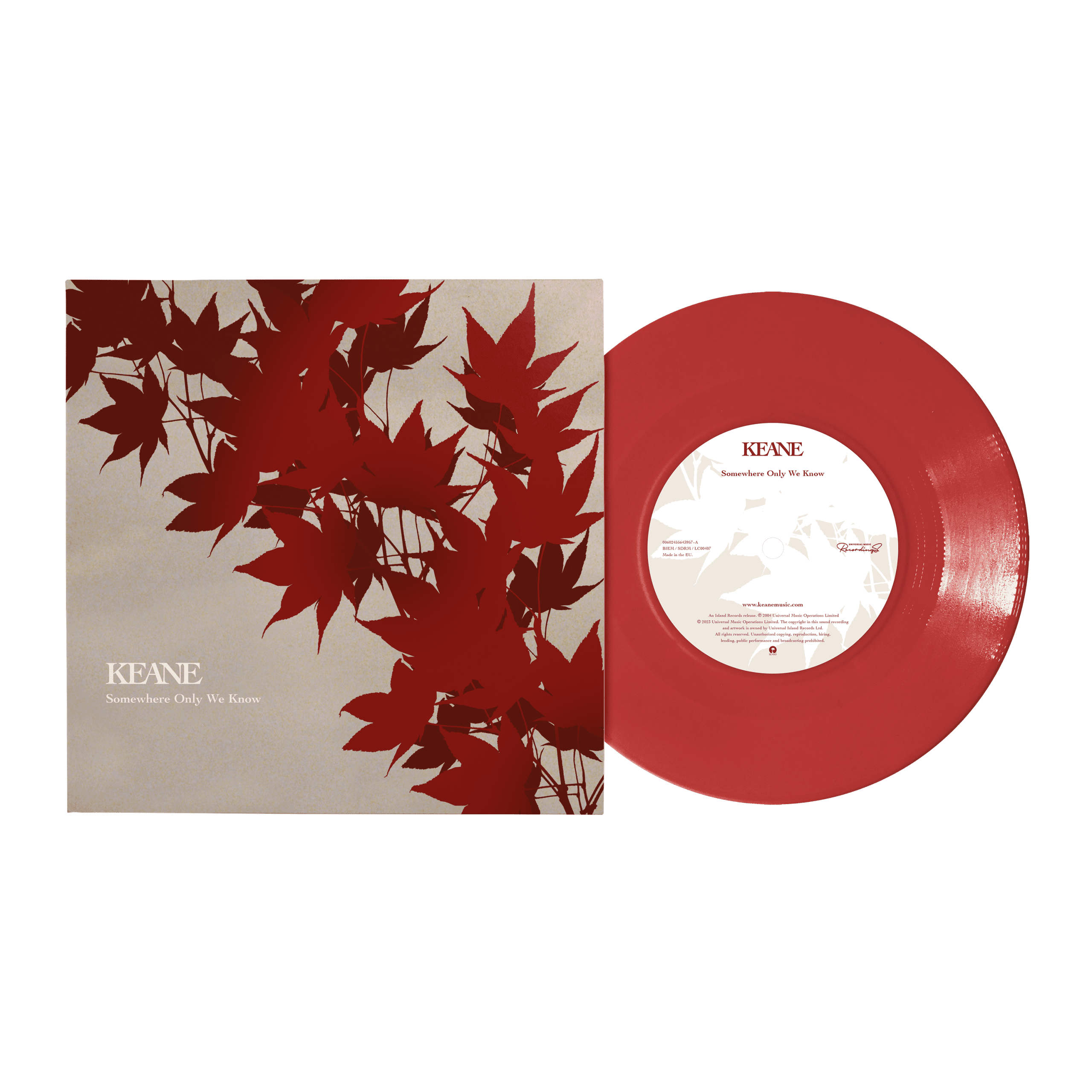 Somewhere Only We Know: Limited Red Vinyl 7″ Single
